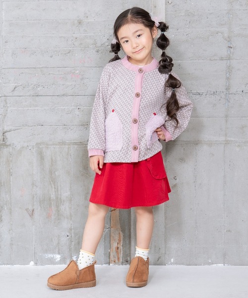 RAGMART(ラグマート)の「ジャカードジャケット(カーディガン/ボレロ・キッズ・ピンク/ブラック・120cm/100cm/130cm/110cm)」の8枚目の写真