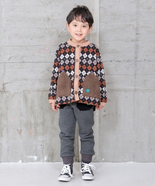 RAGMART(ラグマート)の「ジャカードジャケット(カーディガン/ボレロ・キッズ・ピンク/ブラック・120cm/100cm/130cm/110cm)」の3枚目の写真