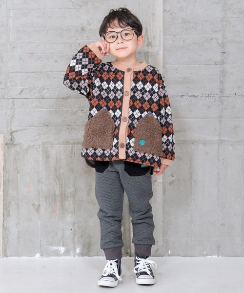 RAGMART(ラグマート)の「ジャカードジャケット(カーディガン/ボレロ・キッズ・ピンク/ブラック・120cm/100cm/130cm/110cm)」の5枚目の写真