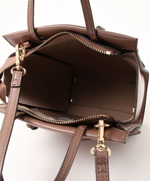 cache cache(カシュ カシュ)の「カシュカシュ cachecache / ノットハンドル縦長ミニトート(トートバッグ・レディース・ベージュ系その他/パープル/レッド/ブラック/ライトベージュ・FREE)」の7枚目の写真