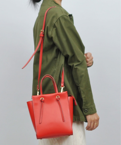 cache cache(カシュ カシュ)の「カシュカシュ cachecache / ノットハンドル縦長ミニトート(トートバッグ・レディース・ベージュ系その他/パープル/レッド/ブラック/ライトベージュ・FREE)」の5枚目の写真