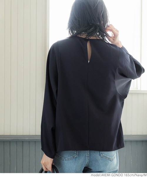 coca(coca)(コカ)の「ドルマンブラウス(シャツ/ブラウス・レディース・ホワイト/ネイビー・M/L)」の5枚目の写真
