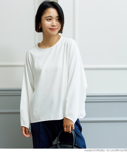 coca(coca)(コカ)の「ドルマンブラウス(シャツ/ブラウス・レディース・ホワイト/ネイビー・M/L)」の12枚目の写真