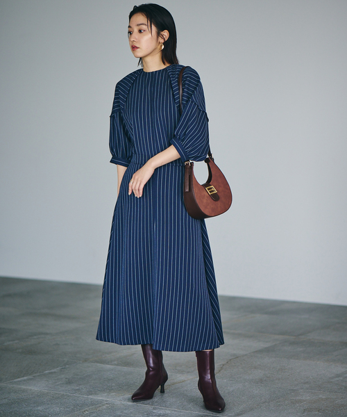 Juze（ジュゼ）の「【生活防水・抗菌防臭】リサイクルレザーポインテッドミドルブーツ【sustainable】（ブーツ・レディース・ブラック/キナリ/ブラウン・L/M/S）」の18枚目の写真