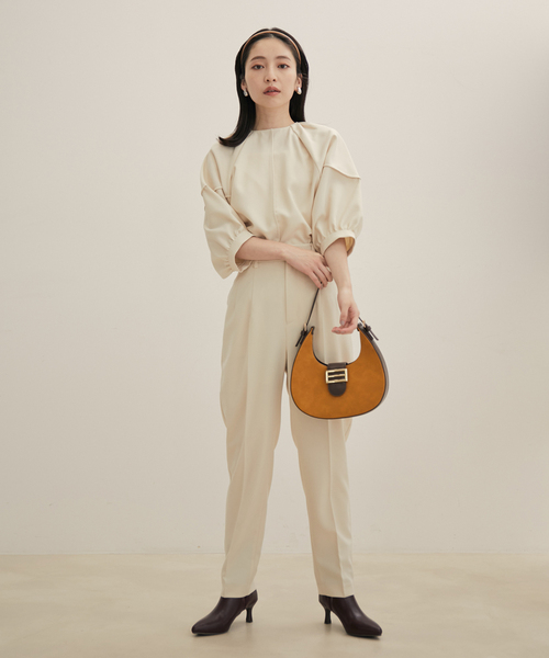 Juze（ジュゼ）の「【生活防水・抗菌防臭】リサイクルレザーポインテッドミドルブーツ【sustainable】（ブーツ・レディース・ブラック/キナリ/ブラウン・L/M/S）」の15枚目の写真