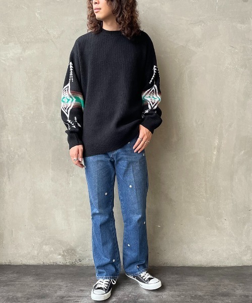 70's PENDLETON Nep Wool Knit Sweater SIZE L 70年代 ペン