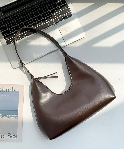 LAC-VERT(ラック・ヴェール)の「ワンハンドルコンパクトハンドバッグ(ハンドバッグ・レディース・ホワイト/ブラック/ダークブラウン/パープル/ブラウン/ピンク/グリーン/ライトイエロー・FREE)」の4枚目の写真