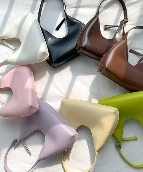 LAC-VERT(ラック・ヴェール)の「ワンハンドルコンパクトハンドバッグ(ハンドバッグ・レディース・ホワイト/ブラック/ダークブラウン/パープル/ブラウン/ピンク/グリーン/ライトイエロー・FREE)」の18枚目の写真