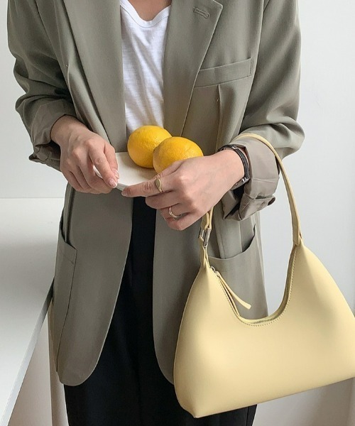 LAC-VERT(ラック・ヴェール)の「ワンハンドルコンパクトハンドバッグ(ハンドバッグ・レディース・ホワイト/ブラック/ダークブラウン/パープル/ブラウン/ピンク/グリーン/ライトイエロー・FREE)」の11枚目の写真