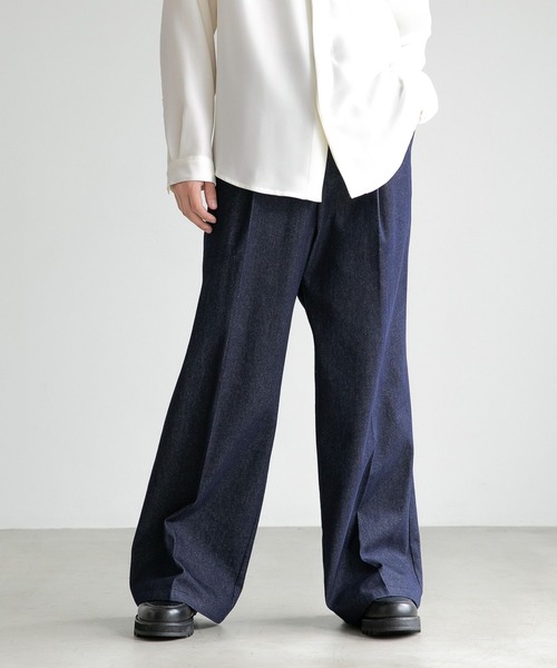 HARE（ハレ）の「【SETUP対応】ワイドフレアデニムパンツ（デニムパンツ・メンズ・ブラック/ネイビー・SMALL/MEDIUM）」の2枚目の写真