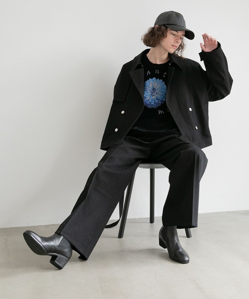 HARE（ハレ）の「【SETUP対応】ワイドフレアデニムパンツ（デニムパンツ・メンズ・ブラック/ネイビー・SMALL/MEDIUM）」の3枚目の写真