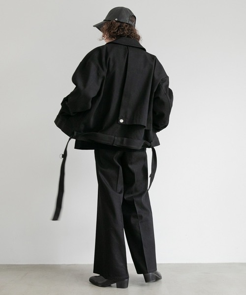 HARE（ハレ）の「【SETUP対応】ワイドフレアデニムパンツ（デニムパンツ・メンズ・ブラック/ネイビー・SMALL/MEDIUM）」の5枚目の写真