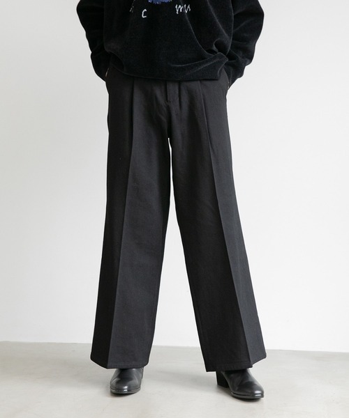 HARE（ハレ）の「【SETUP対応】ワイドフレアデニムパンツ（デニムパンツ・メンズ・ブラック/ネイビー・SMALL/MEDIUM）」の10枚目の写真