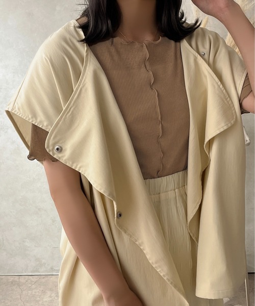 apres jour clair（アプレジュールクレア）の「【apres jour clair】２WAYシアーリブメロートップス【ZOZOTOWN限定アイテム】（Tシャツ/カットソー・レディース・ベージュ/ピンク/ブラウン系その他/アイボリー・フリー/X-LARGE）」の22枚目の写真