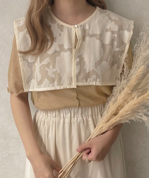 apres jour clair（アプレジュールクレア）の「【apres jour clair】２WAYシアーリブメロートップス【ZOZOTOWN限定アイテム】（Tシャツ/カットソー・レディース・ベージュ/ピンク/ブラウン系その他/アイボリー・フリー/X-LARGE）」の8枚目の写真