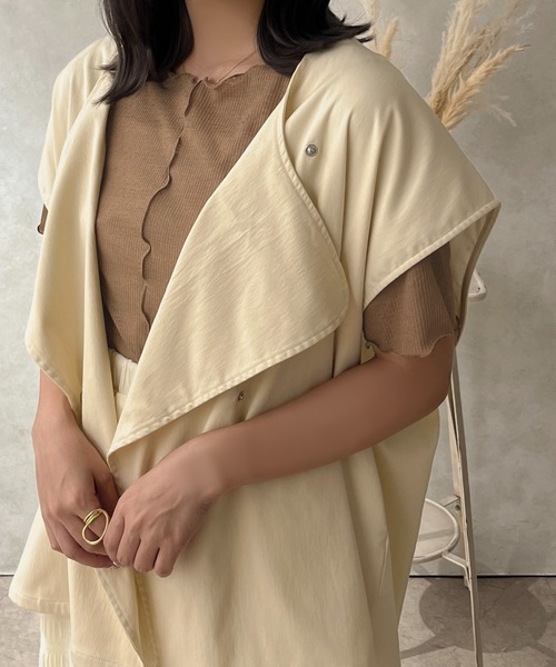 apres jour clair（アプレジュールクレア）の「【apres jour clair】２WAYシアーリブメロートップス【ZOZOTOWN限定アイテム】（Tシャツ/カットソー・レディース・ベージュ/ピンク/ブラウン系その他/アイボリー・フリー/X-LARGE）」の7枚目の写真