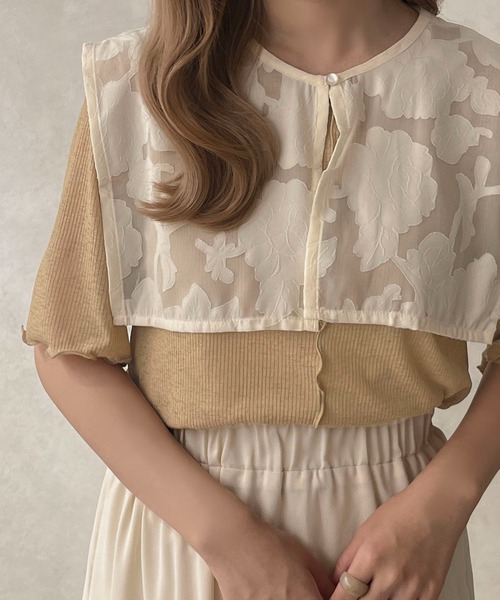 apres jour clair（アプレジュールクレア）の「【apres jour clair】２WAYシアーリブメロートップス【ZOZOTOWN限定アイテム】（Tシャツ/カットソー・レディース・ベージュ/ピンク/ブラウン系その他/アイボリー・フリー/X-LARGE）」の17枚目の写真