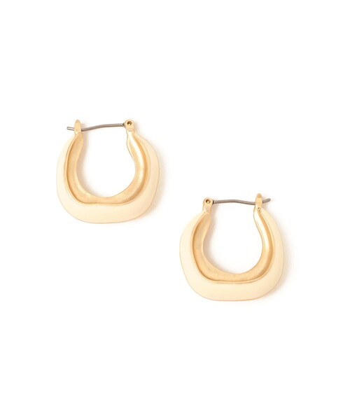 SHIPS（シップス）の「2トーンハーフピアス（ピアス（両耳用）・レディース・ブラック/ライトホワイト/オフホワイト・ONE SIZE）」の3枚目の写真