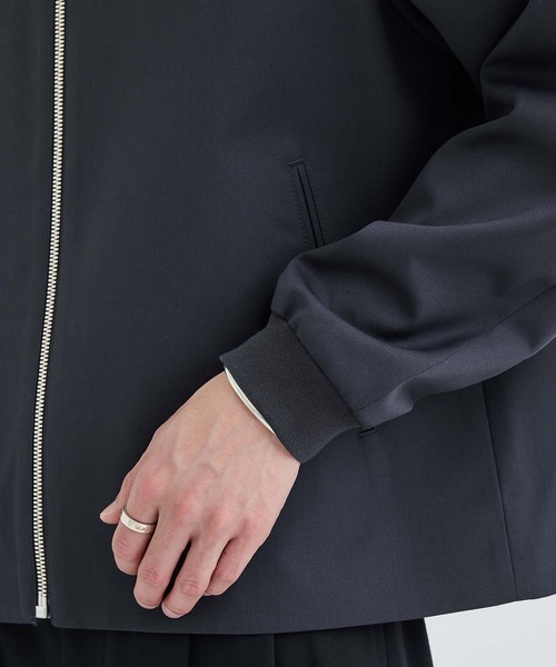 city（シティ）の「【WEB限定】ウールギャバジンMA-1（ブルゾン・メンズ・ライトブルーグレー/ブラック・1/2）」の14枚目の写真