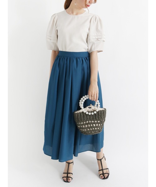 Te chichi(テチチ)の「ランタンタックスリーブブラウス(シャツ/ブラウス・レディース・ブラック/カーキ/ベージュ・フリ-)」の5枚目の写真