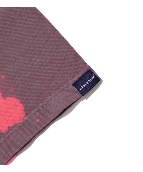 APPLEBUM（アップルバム）の「Vintage Overdye Bleach T-shirt（Tシャツ/カットソー・メンズ・ブラウン/スモークピンク/ブルー・MEDIUM/X-LARGE/XX-LARGE/LARGE）」の4枚目の写真