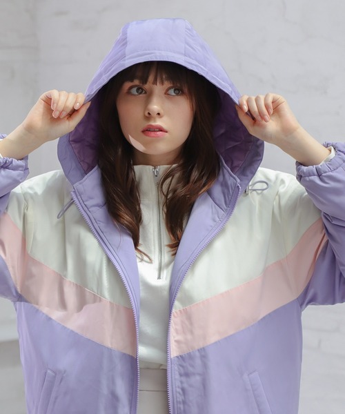 Honeys（ハニーズ）の「中綿配色ブルゾン（ブルゾン）」 - WEAR