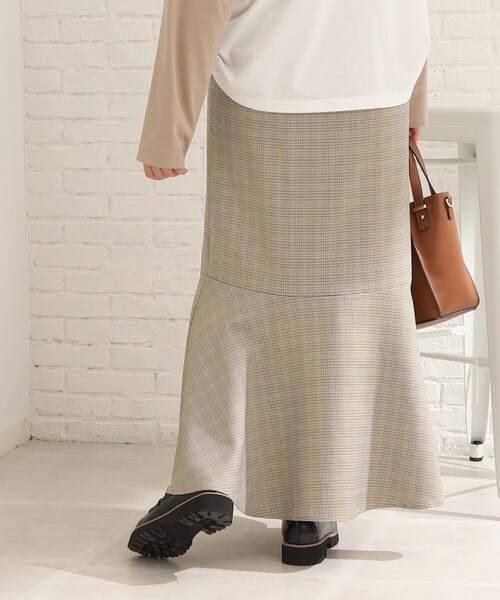 Cutie Blonde（キューティーブロンド）の「◆【セットアップ可能】ウエスト後ろゴムで楽ちん マーメイドスカート（スカート・レディース・ブラック/ブラウン系2/ベージュ系1・00）」の7枚目の写真