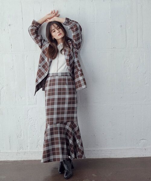 Cutie Blonde（キューティーブロンド）の「◆【セットアップ可能】ウエスト後ろゴムで楽ちん マーメイドスカート（スカート・レディース・ブラック/ブラウン系2/ベージュ系1・00）」の14枚目の写真