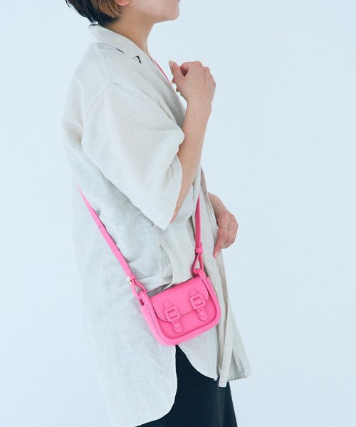 macaroni edge（マカロニエッジ）の「販売終了〈macaroni edge/マカロニエッジ〉マイクロミニバッグ ツーベルトショルダー（ショルダーバッグ・レディース・ホワイト/ブラック/ピンク/ライム/グリーン・ONE SIZE）」の11枚目の写真