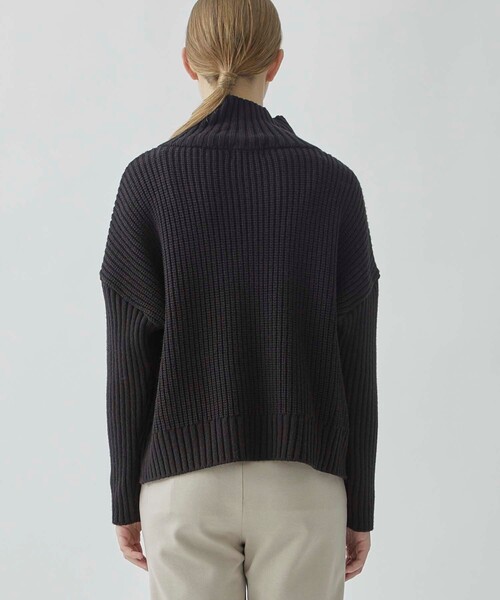 CITY TOKYO（シティトウキョウ）の「ハーフジップケーブルニットトップス（ニット/セーター・レディース・レッド/ブラック/ブルー・FREE）」の10枚目の写真