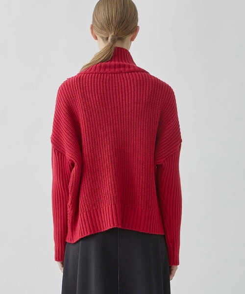 CITY TOKYO（シティトウキョウ）の「ハーフジップケーブルニットトップス（ニット/セーター・レディース・レッド/ブラック/ブルー・FREE）」の21枚目の写真