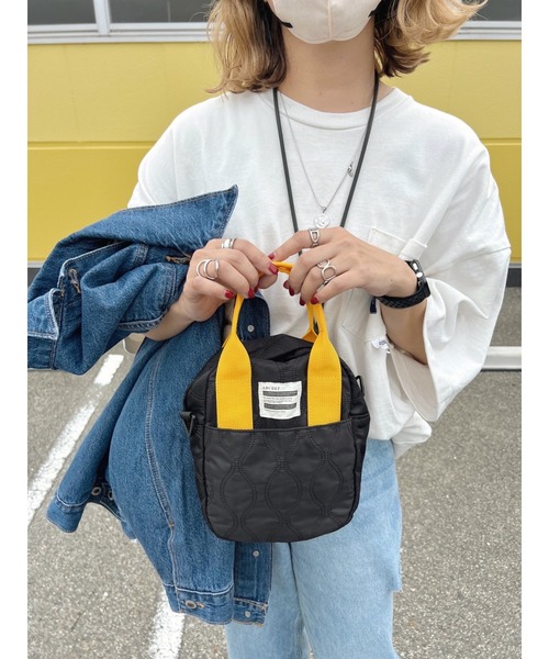 DEVICE（デバイス）の「【WEARISTA natsupoo ×DEVICE コラボ】Rename ユニークタグ ナイロン ミニ トート ショルダーバッグ（トートバッグ・レディース・ブラック/ブラック×ブルー・FREE）」の9枚目の写真