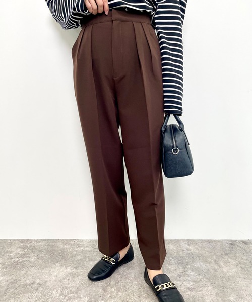 MLI'A（エムリア）の「テーパードパンツ(セットアップ対応)（その他パンツ・レディース・ブラック/パープル/ブラウン/チェック・FREE）」の3枚目の写真