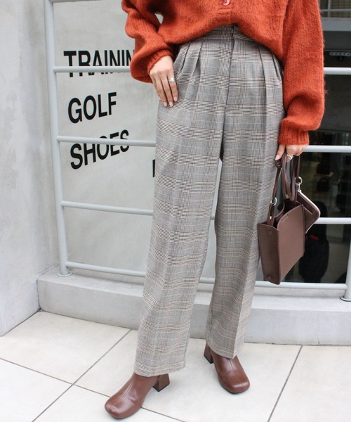 MLI'A（エムリア）の「テーパードパンツ(セットアップ対応)（その他パンツ・レディース・ブラック/パープル/ブラウン/チェック・FREE）」の4枚目の写真