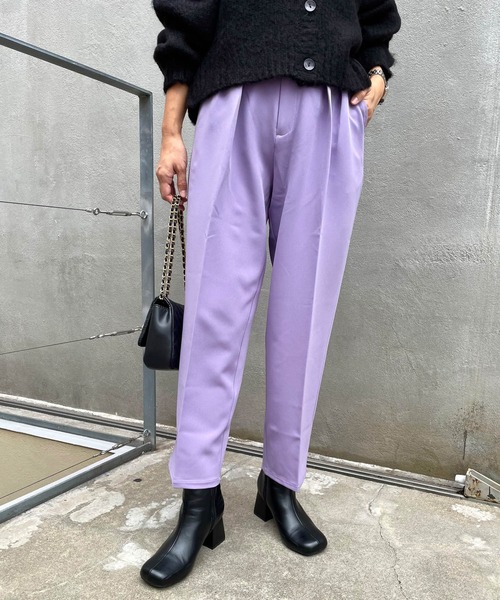 MLI'A（エムリア）の「テーパードパンツ(セットアップ対応)（その他パンツ・レディース・ブラック/パープル/ブラウン/チェック・FREE）」の14枚目の写真