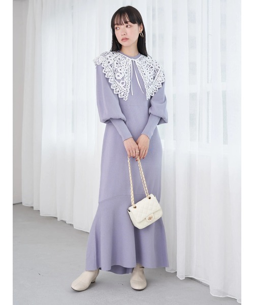 earth music&ecology（アースミュージックアンドエコロジー）の「レース付け衿(L)（付け襟・レディース・ホワイト・FREE）」の3枚目の写真