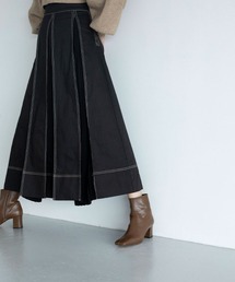 marjour | BI-COLOR STITCH TUCK SKIRT(スカート)