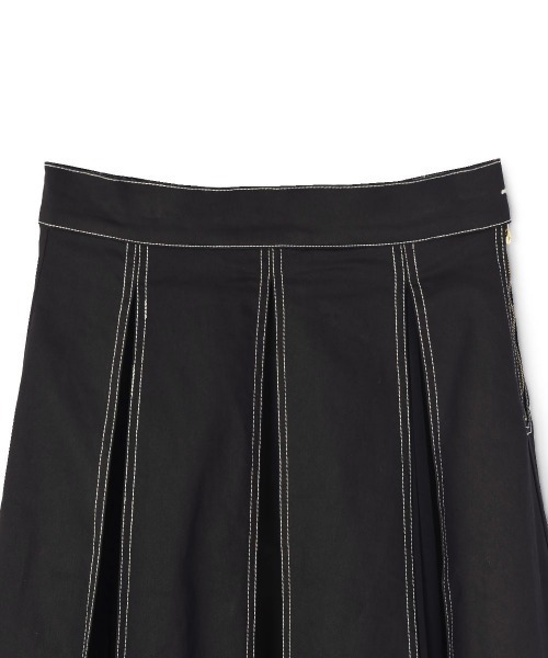 marjour（マージュール）の「BI-COLOR STITCH TUCK SKIRT（スカート・レディース・ブラック・M）」の19枚目の写真