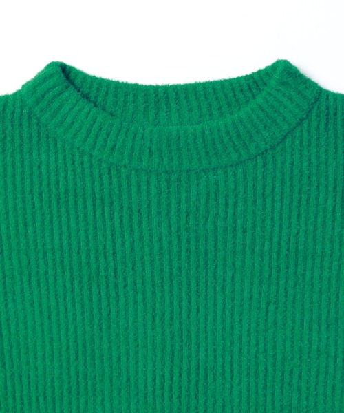 hunch（ハンチ）の「リブ編みボリューム袖シャギーニット（ニット/セーター・レディース・ネイビー/グレー/ピンク/グリーン・FREE）」の11枚目の写真