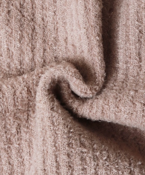 hunch（ハンチ）の「リブ編みボリューム袖シャギーニット（ニット/セーター・レディース・ネイビー/グレー/ピンク/グリーン・FREE）」の18枚目の写真