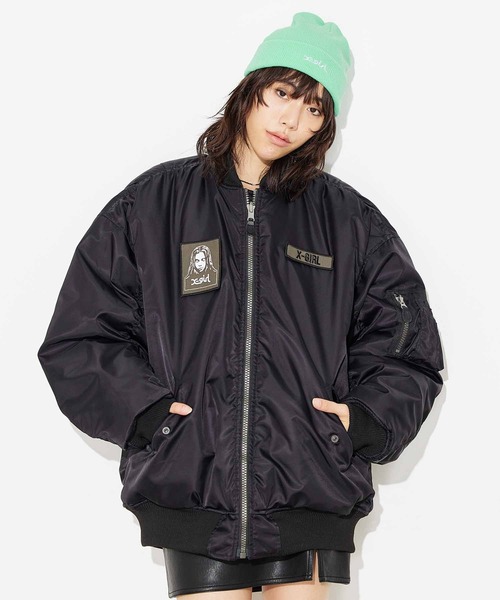 X-girl（エックスガール）の「MILLS LOGO EMBROIDERY KNIT CAP（ニットキャップ/ビーニー・レディース・ブラック/ライトグリーン/イエロー・ONE SIZE）」の9枚目の写真