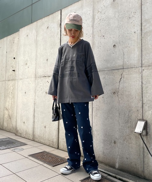 CIAOPANIC(チャオパニック)の「ビンテージライク刺繍配色キャップ(キャップ・レディース・ネイビー/グリーン/グレー・FREE/ONE SIZE)」の13枚目の写真