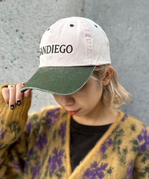 CIAOPANIC(チャオパニック)の「ビンテージライク刺繍配色キャップ(キャップ・レディース・ネイビー/グリーン/グレー・FREE/ONE SIZE)」の21枚目の写真