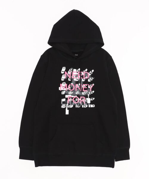 Kare/ME（カーミー）の「Kare/ME（カーミー）＠LIP Cパーカー（パーカー・レディース・ブラック/ホワイト・M/L/S）」の2枚目の写真