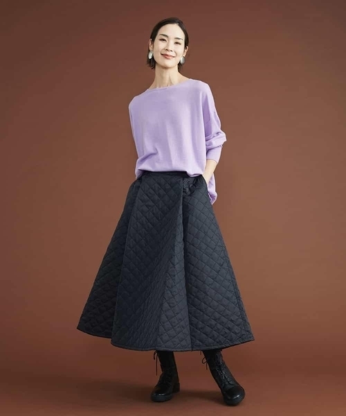 MICHEL KLEIN（ミッシェル・クラン）の「Aラインキルティングスカート