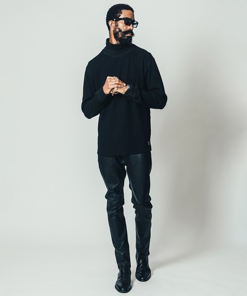 CRIMIE（クライミー）の「THERMAL HIGH NECK LONG SLEEVE T SHIRT（Tシャツ/カットソー・メンズ・ブラック/ホワイト・XL/M/L/XXL/S）」の8枚目の写真
