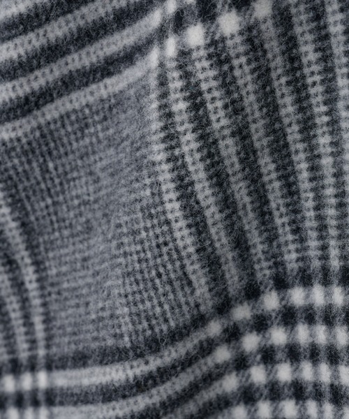 BEARDSLEY（ビアズリー）の「ウールチェックコート（ノーカラー