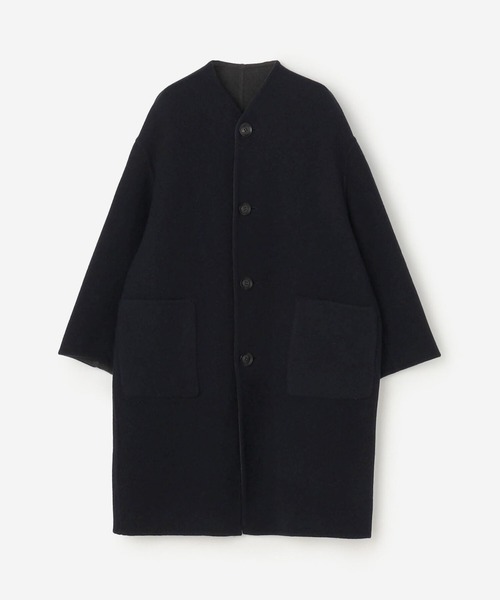 LE GLAZIK(ルグラジック)の「LE GLAZIK | リバーシブル ノーカラーコート WOMEN(ノーカラーコート・レディース・グレー系その他2/ブルー系その他5・36)」の2枚目の写真