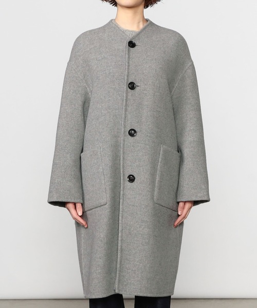 LE GLAZIK(ルグラジック)の「LE GLAZIK | リバーシブル ノーカラーコート WOMEN(ノーカラーコート・レディース・グレー系その他2/ブルー系その他5・36)」の7枚目の写真