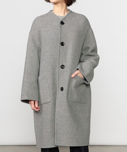 LE GLAZIK(ルグラジック)の「LE GLAZIK | リバーシブル ノーカラーコート WOMEN(ノーカラーコート・レディース・グレー系その他2/ブルー系その他5・36)」の6枚目の写真